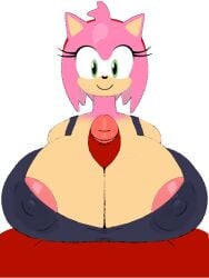 (artwork) 1boy 1girls 2d amy_rose animated animated_gif animation anthro/anthro artwork balls banger beat beat_banger big bisexboy blue blue-skinned boobjob breasts cleavage clothed clothes cock female focus fur furry gif girl gray_bra grey_bra hair hedgehog huge huge_breasts knuckles_the_echidna male male/female nude on only paizuri penis pink pink-skinned pov red shirt skin smile sonic_(series) straight toriel_beat_banger underboob_paizuri