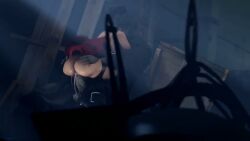 3d ada_wong ada_wong_(adriana) animated ass ass_grab big_ass bouncing_ass cowgirl_position mr_x opiumud red_dress resident_evil resident_evil_2 riding_penis tyrant