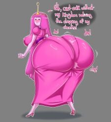 1girls ass_bigger_than_head ass_bigger_than_torso ass_body big_breasts enormous_ass flavorcream hyper hyper_ass looking_back princess_bubblegum solo_female tagme talking