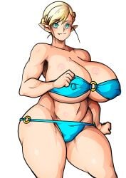 1girls ass big_ass big_breasts big_thighs blonde_hair breasts bust busty chest curvaceous curvy curvy_figure digital_media_(artwork) elf elf-san_wa_yaserarenai elf_ears elf_female elfuda female female_focus hips hourglass_figure huge_ass huge_breasts huge_thighs humanoid large_ass large_breasts large_thighs legs o-ring o-ring_bikini pale-skinned_female pale_skin plump pointy_ears slim_waist thick thick_hips thick_legs thick_thighs thighs voluptuous voluptuous_female waist wide_ass wide_hips wide_thighs witchking00