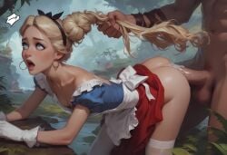 1boy 1couple 1girls ahe_gao ai-created ai_generated alice_(disney) alice_in_wonderland all_fours anal anal_insertion anal_rape anal_sex anus ass ass_grab ass_up athletic_female back bare_shoulders bed big_ass big_butt big_penis blonde_female blonde_hair blonde_hair_female blue_eyes blush bottomless bra braid braided_hair braided_ponytail breasts brown_hair clothed clothed_female clothed_female_nude_male clothed_sex clothing completely_nude couch cum cum_in_ass cum_inside dark-detailed dimples_of_venus disney disney_channel doggy_style dress dress_lift dripping dripping_cum erection expressive female freckles from_behind from_behind_position furniture gloves grabbing grabbing_another's_ass grabbing_from_behind grabbing_hair groping hair hair_grab hair_pull half-dressed half_naked hand_on_another's_ass hands_on_ass hard_on hardcore hi_res high_resolution huge_cock human kuku large_penis light-skinned_male long_hair long_socks looking_at_viewer looking_back male nipples nude open_mouth orgasm_face partial_male partially_clothed penis princess prone_bone pulling_hair rape realistic sex shoulder_blades sloppy small_breasts solo_focus standing stockings straight sweat taken_from_behind text text_bubble thick_penis tied_hair tied_up tongue tongue_out turd_hanging_out uncensored veins veiny_penis very_high_resolution white_gloves