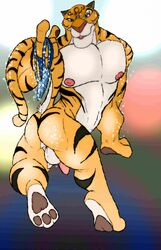 1boy anthro balls disney feline joesanchez male male_only mammal penis solo tiger tiger_dancer_(zootopia) zootopia