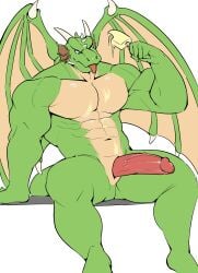 2020s 2023 abs anthro anthro_focus anthro_only bara barazoku biceps big_muscles blep completely_nude completely_nude_male digital_drawing_(artwork) digital_media_(artwork) dragon dragon_horns food food_on_body frill_(anatomy) frills green_body green_scales holding_ice_cream horns humanoid_genitalia humanoid_penis iam_chuz large_pectorals looking_down male male_focus male_only membrane_(anatomy) membranous_wings muscles muscular muscular_anthro muscular_arms muscular_male navel nude nude_male pecs penis penis_out popsicle reptile scales scalie simple_background sitting snout solo solo_male tan_scales tongue tongue_out two_tone_body two_tone_scales underax veiny_penis white_background white_horns wings
