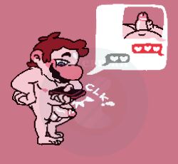 blush camera_flash enterman male male_only mario mario_(series) penis phone self_upload texting toony