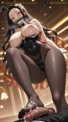 1girls 2025 4k ai ai_assisted ai_generated anime anime_style artist_name ass bare_shoulders barefoot big_breasts black_hair breasts breasts_out bunny_costume bunny_ears bunny_girl bunnysuit cum cum_on_feet demon_slayer dreamyan_ai feet female fishnets footjob gag gagged hi_res high_quality high_resolution highres huge_breasts kamado_nezuko kimetsu_no_yaiba long_hair nezuko_kamado nipples pantyhose patreon pink_eyes thick_ass thick_thighs thighs uncensored