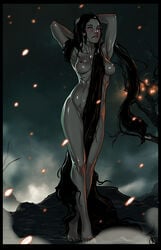 1girls female female_only ganassa lord_of_the_rings nipples nude shadow_of_war shelob solo