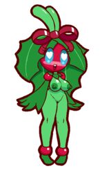 <3_eyes 2017 alpha_channel blue_eyes blush breasts carol_(screwroot) christmas eyelashes female flora_fauna heart holidays holly_(plant) nipples nude open_mouth open_smile plant pussy screwroot smile solo