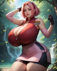 1girls adult_swim ai_generated ass big_ass big_breasts huge_ass huge_breasts kw0337 large_ass large_breasts naruto naruto_(series) naruto_shippuden sakura_haruno thick_thighs toonami wide_hips