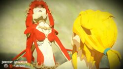 1boy 3d animated breath_of_the_wild cowgirl_position female fish fish_girl furry innocentanimation interspecies link link_(breath_of_the_wild) male mipha monster_girl the_legend_of_zelda unseen_male_face zora