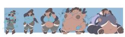 2girls avatar_legends bbw belly big_belly big_breasts breasts dark-skinned_female dark_skin eska fat female huge_belly inks-kinks korra morbidly_obese nipples obese overweight overweight_female ssbbw the_avatar the_legend_of_korra torn_clothes transformation twinning wardrobe_malfunction water_tribe weight_gain