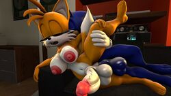 1boy 1futa 3d alternate_version_available animal_ears anthro areola balls bare_shoulders barefoot big_breasts blue_skin breasts busty cleavage closed_eyes couch curvy detailed_background duo erect_nipple erect_nipples erection eyelashes fox front_view full-package_futa full-package_futanari furry futanari futasub gloves grab grabbing hedgehog hourglass_figure huge_cock humanoid indoors inside intersex interspecies leg_lift leg_up lowkeydiag lying male male_on_futa mammal naked nipples nude open_mouth penetration penis pose posing room rule_63 sega sex shaved_pussy shiny shiny_skin short_hair sonic_(series) sonic_the_hedgehog spread_legs spreading straight tail tails tails_the_fox tailsko testicles vaginal_penetration vein veins veiny veiny_penis video_game video_games voluptuous white_gloves wide_hips yellow_skin