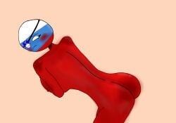 bent_over big_ass big_breasts big_butt big_butt_(female) countryhumans countryhumans_girl female_only huge_ass huge_breasts no_bra no_panties nude_female red_body slovenia_(countryhumans) solo_female solo_focus