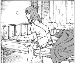 bed breasts breasts kiruko_(tengoku_daimakyou) manga nipples rope tengoku_daimakyou