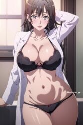 ai_generated arisato_yu big_breasts hiratsuka_shizuka lingerie my_teen_romantic_comedy_snafu