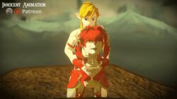 1boy 3d animated breath_of_the_wild doggy_style female fish fish_girl furry innocentanimation interspecies link link_(breath_of_the_wild) male mipha monster_girl the_legend_of_zelda zora