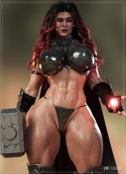 1girls 3d abs ass athletic athletic_female avengers big_breasts bikini_armor breasts busty cga3d cleavage cosplay crossover crossover_cosplay curvy curvy_female digital_media_(artwork) erotichris eyebrows eyelashes eyes female female_focus female_only fit fit_female fusion fusion_character hair hips hourglass_figure huge_breasts human human_only lady_thor lady_thor_(cosplay) large_breasts legs light-skinned_female light_skin lips marvel marvel_cinematic_universe marvel_comics mature mature_female mjolnir muscular_female mutant_(marvel) red_hair scarlet_witch slim_waist solo solo_female solo_focus thick thick_legs thick_thighs thighs thong thor_(series) top_heavy topless topless_female upper_body voluptuous voluptuous_female waist wanda_maximoff wide_hips x-men