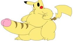 anthro balls belly big_balls big_belly big_penis erection huge_balls huge_cock hyper hyper_penis male male_only nintendo overweight overweight_male penis pikachu pokémon_(species) pokemon rakashama video_games wide_hips