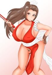 1futa balls balls_under_clothes bambooshoot_(artist) big_balls_small_penis big_breasts bottomless_loincloth breasts busty censored curvy curvy_body curvy_figure curvy_futa curvy_hips curvy_thighs dress dress_lift erect_nipples exposed_penis fatal_fury flaccid flaccid_penis foreskin futa_only futanari hips huge_breasts king_of_fighters loincloth loincloth_aside loincloth_lift looking_at_viewer mai_shiranui micropenis nipple_bulge pale-skinned_futanari pale_skin penis penis_out penis_under_clothes penis_under_loincloth pose posing small_penis solo thick_thighs thighs tiny_penis wide_hips