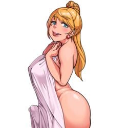 1futa bimbo breasts bulge cleavage dickgirl erection erection_under_clothes eva_(neone-x) futa_only futanari intersex neone-x penis penis_under_clothes precum solo