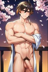 1boy ai_generated genshin_impact male male_only solo zhongli_(genshin_impact)