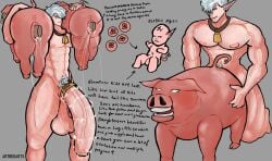 1boy abs animal_pussy arena_of_valor artherarts big_penis cock crossbreeding eland'orr_(arena_of_valor) feral_penetrated human_male_on_animal_female human_on_animal interspecies male muscular pregnancy pregnant tagme zoophilia