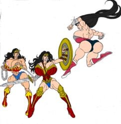 3girls amazon amazonian ass bimbo cleavage color_edit colored colored_sketch dc_comics dc_extended_universe dceu diana_of_themyscira diana_prince female female_only high_heel_boots high_heels huge_ass huge_breasts multiple_girls new_52 shield sideboob square_crossover sun1sol sword trio trio_female wonder_woman wonder_woman_(2017) wonder_woman_(dceu) wonder_woman_(justice_league) wonder_woman_(series)