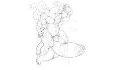 5_heads absurd_res anthro balls big_balls body_control daygo hi_res huge_balls huge_muscles hydra hyper hyper_balls hyper_penis jagaz male male_only moray_eel multi_head musclegut muscular mutation penis sketch