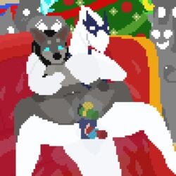 2017 animated anthro audience blush breasts canine christmas digital_media_(artwork) duo ejaculation excessive_pussy_juice exhibitionism female female_ejaculation fernier fur furry gift group hair holidays jiggydino legendary_pokémon lugia mammal messy nintendo nipples nude orgasm penetration pixel pixel_art pokemon pokemon_(species) public pussy pussy_ejaculation pussy_juice smile spread_legs spreading tempest_(xsomeonex) vaginal_penetration video_games warcraft worgan yuri