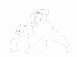 1boy 1girls 2017 ambiguous_penetration animated anthro ass big_ass big_breasts big_penis big_testicles breasts cum cum_inside digital_media_(artwork) duo erection female from_behind_position fur furry huge_ass huge_testicles humanoid_penis hyper hyper_penis inflation male monochrome nintendo nude open_mouth orgasm penetration penis pichu pikachu pokémon_(species) pokemon sex size_difference small_dom_big_sub smaller_male stomach_bulge straight t.gemini testicles thick_thighs veins video_games wide_hips