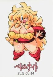 1girls belly breasts female gigantic_breasts hips huge_breasts huge_hips huge_nipples huge_pussy huge_thighs hyper_breasts hyper_nipples large_breasts nipples pussy robopon shortstack sonja_(robopon) tamori_hataru thick_thighs thighs wide_hips