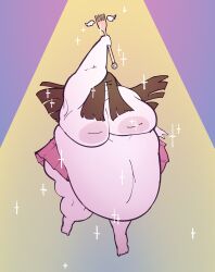 bbw black_hair cooooookin fat fat_female fat_fetish female fork ghost ghost_girl himani magical_girl magical_girl_outfit magical_girl_transformation overweight overweight_female wand