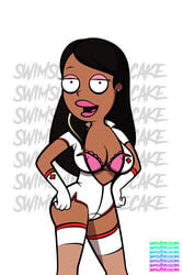 1girls bra dark-skinned_female dark_skin eyeshadow family_guy female hourglass_figure lipstick makeup nurse roberta_tubbs solo swimsuitcheesecake teenager the_cleveland_show