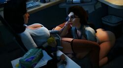 1futa 1girls 3d bioshock bioshock_infinite blue_eyes bottomless breasts brown_hair busty clothed clothing duo elizabeth_comstock female futa_on_female futadom futanari hbnoob hourglass_figure human intersex light-skinned_female light-skinned_futa light_skin mostly_clothed partially_clothed selfcest short_hair tagme video wide_hips