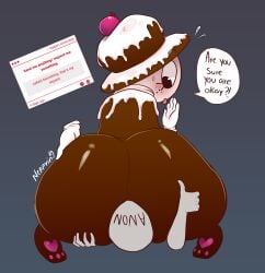 anon ass ass_focus big_ass butt_focus butt_grab cake cakebi caked_up dave_and_bambi_mod dialogue hat neppyin request requested self_upload sitting sitting_on_person strawpage strawpage_request