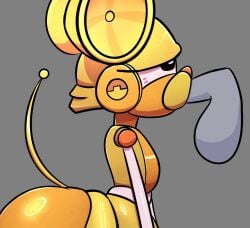 2025 animal_mechanicals anthro ass balls big_butt black_eyes duo fellatio female female_focus genitals grey_background lhacedor living_machine machine male male/female mammal mouse mouse_(animal_mechanicals) murid murine oral orange_nose penile penis robot rodent sex simple_background tail yellow_body yellow_ears yellow_tail