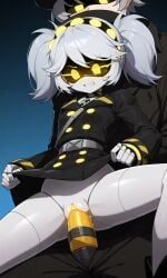 ai_generated female j_(murder_drones) murder_drones n_(murder_drones) pussy pussy_penetration robot_girl white_body yellow_eyes