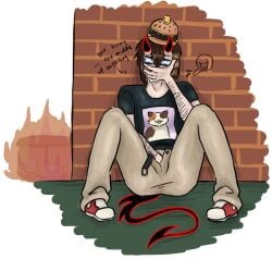 007n7_(forsaken) forsaken_(roblox) hand_in_pants jerking_off jerkingoff masturbating masturbation public risky subkit123