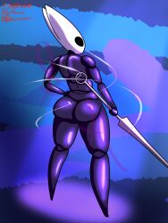 ass bug fenix_h full_body hollow_knight hollow_knight:_silksong hornet_(hollow_knight) horns nude nude_female segmented_body tagme