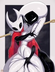 1girls 2_horns alternate_body_type alternate_breast_size armpits arthropod artist_name big_ass big_breasts big_butt black_body black_skin breasts bubble_ass bubble_butt bug bug_girl female female_only hollow_knight hollow_knight:_silksong hornet_(hollow_knight) lace_(hollow_knight) large_ass large_breasts large_butt silksong team_cherry zoru_art