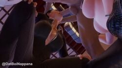 1boy 2025 2girls 3d 3d_animation anilingus anilingus_from_female animated artist_name asian balls ballsack below_view black_bodysuit black_clothing black_hair blowjob blue_plate_special bodysuit bouncing_balls breasts breasts_out chitose_fujinomiya clothed_female clothed_female_nude_male datboinappana deepthroat exposed_breasts fellatio female hands_on_head hands_on_knees human irrumatio jiggling_balls licking licking_anus licking_ass light-skinned_female light-skinned_male light_skin like_a_dragon_(series) male medium_breasts nappana no_bra no_sound nude nude_male open_bodysuit oral oral_penetration oral_sex penis penis_in_mouth rimjob rimming rimming_male sayama_kaoru series_request sex squatting squatting_blowjob squatting_oral_position standing_male sucking sucking_penis tagme tied_hair video watermark yakuza_(series)