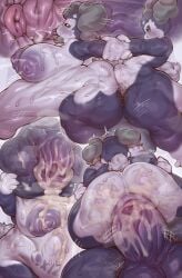 absurd_res anthro areola aroused ass ball_worship balls big_areola big_balls big_breasts big_butt big_penis blush bodily_fluids body_worship breasts cum cum_everywhere cum_inside cumshot duo ejaculation female generation_8_pokemon genital_fluids genital_worship genitals hi_res huge_balls huge_breasts huge_butt huge_cock hyper hyper_balls hyper_genitalia hyper_penis indeedee living_condom male male/female messy nintendo penetration penis pokemon pokemon_(species) pregnant pubes pubes_exposed pubes_on_face qvq1024 sweat sweatdrop sweaty_balls sweaty_breasts sweaty_genitalia tongue tongue_out vein veiny_penis