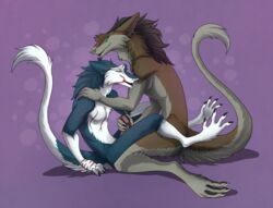 2016 anthro claws duo erection fur male mammal masturbation nude paws penis re-re sergal yaoi