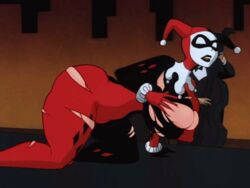 accurate_art_style animated ass_expansion batman:_the_animated_series batman_(series) breast_expansion dc dc_comics dcau edit harley_quinn harley_quinn_(classic) hourglass_expansion screenshot screenshot_edit tagme thigh_expansion torn_clothes yetig