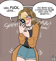 1girls alternate_version_available couple_(romantic) female foot_fetish foot_worship looking_pleasured oddtenn pervert pervert_female riley_(oddtenn) shoe_fetish shoe_sniffing shoes shoes_only shoes_removed smelling smelling_feet smelling_shoe smelly_feet smelly_shoes swaying_hips tenuousoddity