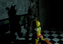 3d_(artwork) 3d_animation 5_fingers animated animatronic anonymous_artist anthro ass avian bib bird bottomwear checkered checkered_floor chicken clothing dark_lighting digital_media_(artwork) duo endoskeleton faceless_anthro faceless_character faceless_female feet fellatio female fingers five_nights_at_freddy's five_nights_at_freddy's_2 five_nights_at_freddy's_3 floor fur galliform gallus_(genus) garry's_mod genitals green_body green_fur hand_on_head head_tuft holding_head implied_oral kneeling lagomorph leporid loop machine male male/female mammal oral orange_feet penile penis penis_in_mouth phasianid pink_bottomwear pink_clothing pink_shorts rabbit robot robot_anthro scottgames sex shadow shorts soles springtrap_(fnaf) toy_chica_(fnaf) tuft wall_(structure) william_afton_(fnaf)