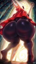 1girls 2025 absurd_res armor arthropod ass ass_cleavage ass_crack ass_focus back_view bare_ass barefoot big_ass big_butt butt butt_cleavage butt_focus cloak clothing dark_body dark_skin feet female female_only gigantic_ass headgear helmet hi_res hollow_knight hollow_knight:_silksong hollow_knight_(franchise) hornet_(hollow_knight) huge_ass huge_butt humanoid insect insects mask masked masked_female massive_ass melee_weapon pinup polearm pose rear_view reliusmax silksong soles solo solo_female solo_focus spear team_cherry weapon