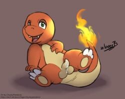 balls bodily_fluids charmander chunkypandaroo feral generation_1_pokemon genital_fluids genitals leaking_precum limp looking_at_viewer male nintendo penis pokemon pokemon_(species) precum small_balls small_penis solo spread_legs spreading teasing teasing_viewer