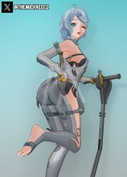 1girls 2025 3d 3d_(artwork) 3d_render alternate_version_at_source alternate_version_available ass ass_focus blender blender_(artwork) blender_(software) blue_hair bodysuit bra breasts butt_focus feet feet_up gloves gradient_background hoyoverse lifting_clothing lifting_own_clothes lifting_skirt looking_at_viewer mihoyo seed_(zenless_zone_zero) segway smiling smiling_at_viewer solo solo_female solo_focus the_michael toes watermark wink winking winking_at_viewer zenless_zone_zero