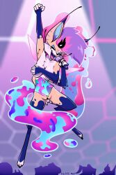 2025 4_arms 5_fingers absurd_res anthro beelzebub breasts canid canid_demon canine closed_eyes covering covering_breasts crowd demon electronics fangs female finger_fuck fingering fingers genitals group half_dime hellaverse hellhound helluva_boss hi_res mammal microphone multi_arm multi_limb mythological_canine mythological_creature mythology open_mouth pubes solo spotlight spotlight_beam teeth tongue vaginal_penetration vulva