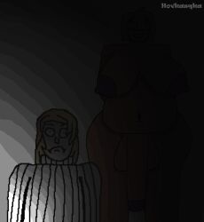 1boy 1femboy 1futa 2d artwork balls belly_button big_breasts bigger_female bigger_futa blonde_hair boy breasts chubby cock dark_room darkness demon different_size evil_grin evil_smile fat female femboy futanari gigantic_penis grin horns hovkasqka huge_areoale huge_breasts huge_nipples hyper hyper_areolae hyper_balls hyper_breasts hyper_penis intersex long_hair male massive_balls massive_breasts massive_penis nipples original_character penis pixel_(artwork) pixel_art purple_hair red_horns saggy_balls scared_look sharp_teeth shocked short_hair simple_background simple_shading smaller_male smile standing_behind succubus sweater